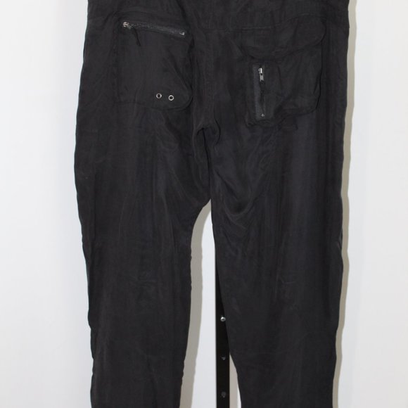 NWT - Johnny Was - HAILEY CARGO PANTS - Tie Belt in size 8 black - Picture 10 of 12